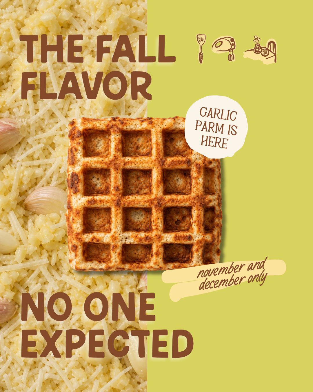 Garlic Parmesan Protein Sourdough Waffle - NEXT PICKUP/DELIVERY IS 11/5