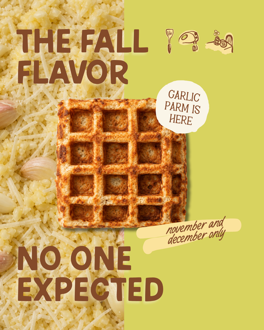 Garlic Parmesan Protein Sourdough Waffle - NEXT PICKUP/DELIVERY IS 11/5