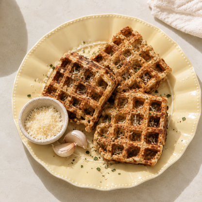 Garlic Parmesan Protein Sourdough Waffle - NEXT PICKUP/DELIVERY IS 11/5