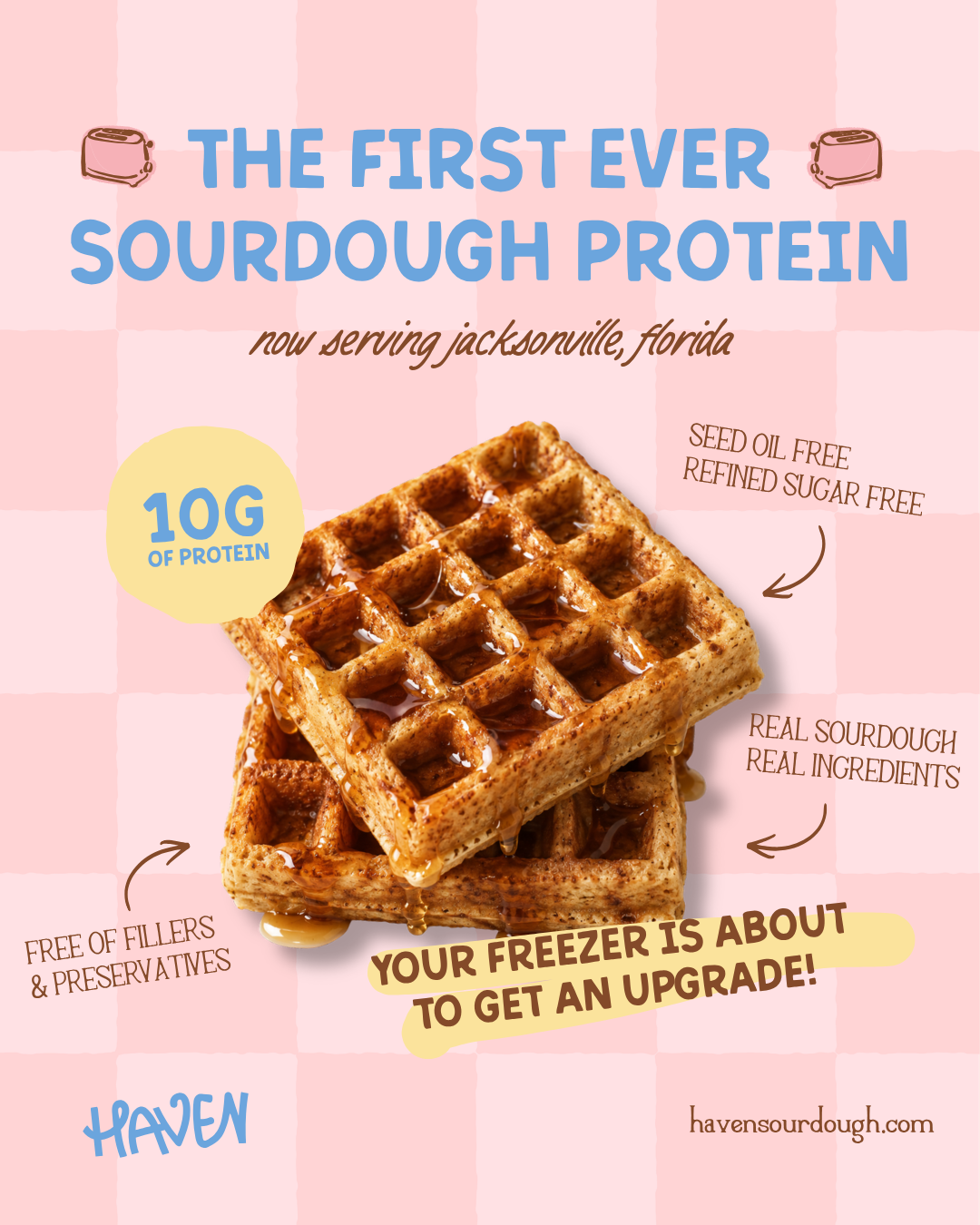 Garlic Parmesan Protein Sourdough Waffle - NEXT PICKUP/DELIVERY IS 11/5